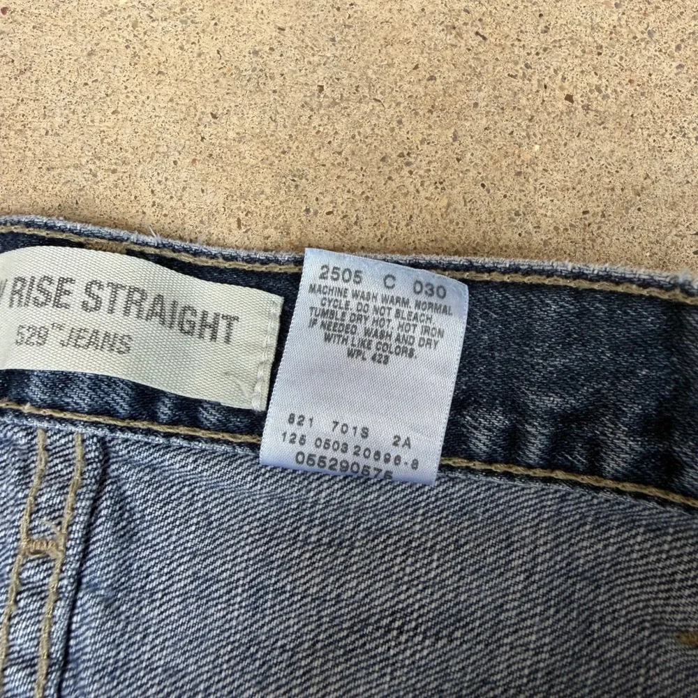 Levi's | 529 Low Rise Straight Jeans Y2K Blue Denim W40 L32 Baggy Streetwear